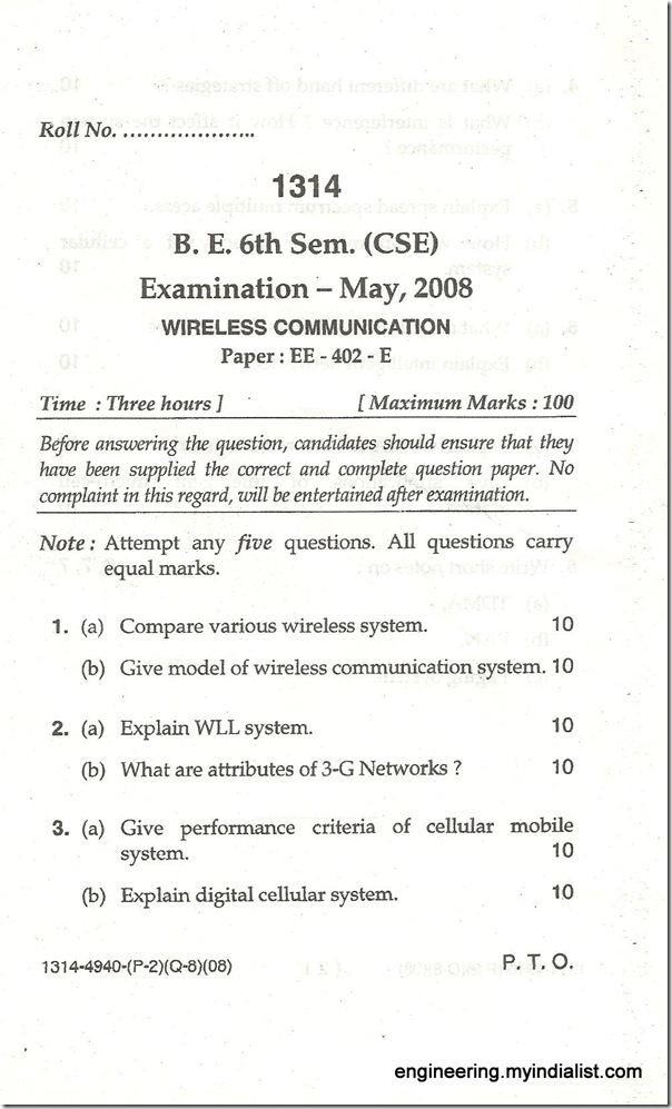 QUESTION PAPER 002