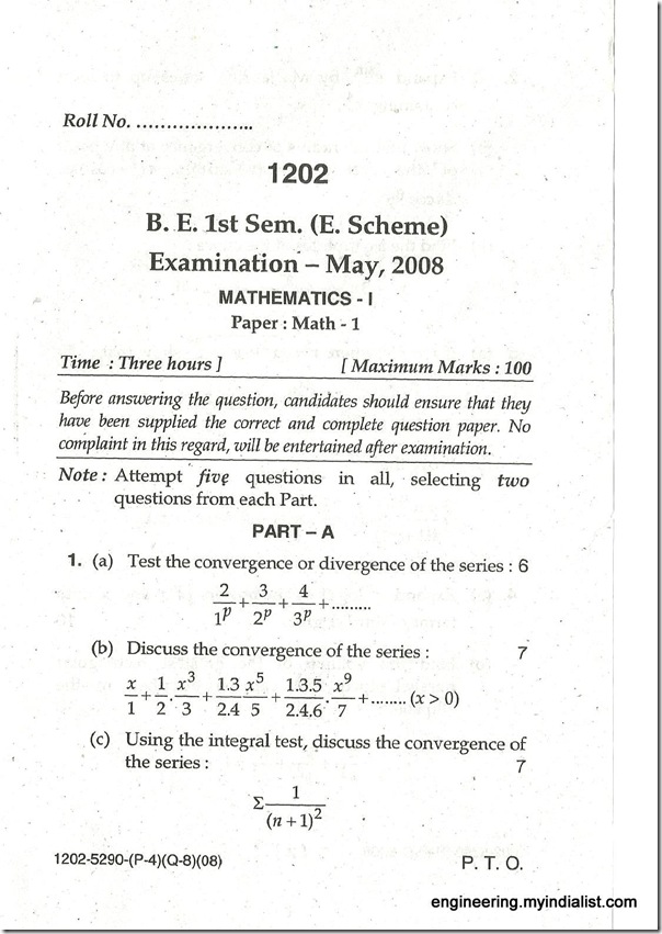 QUESTION PAPER 004
