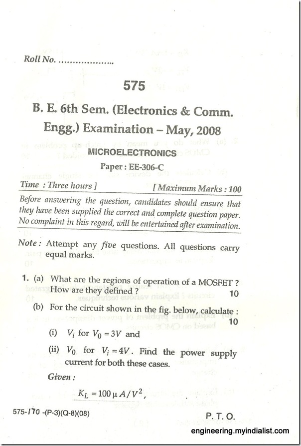 QUESTION PAPER 018