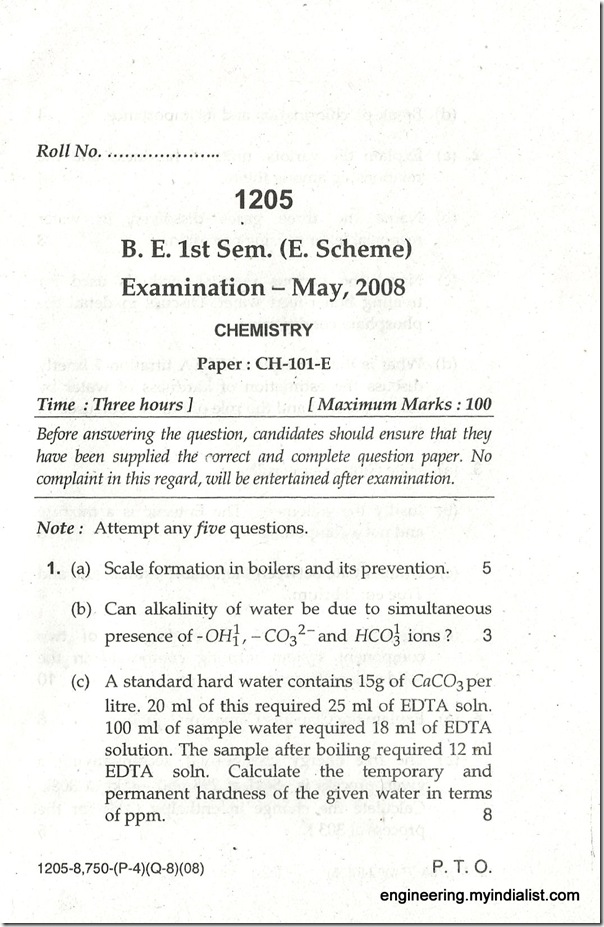 QUESTION PAPER 020