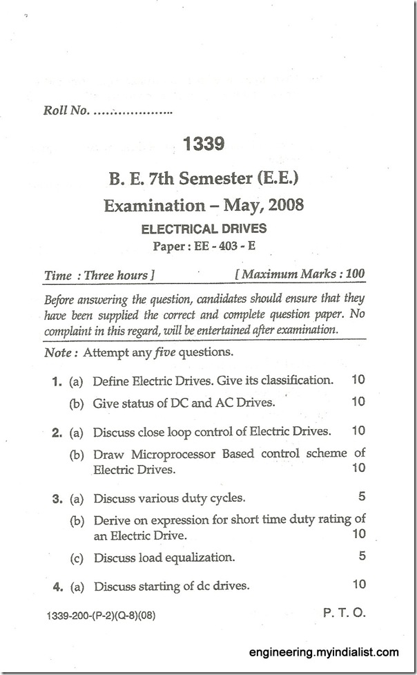 QUESTION PAPER 022