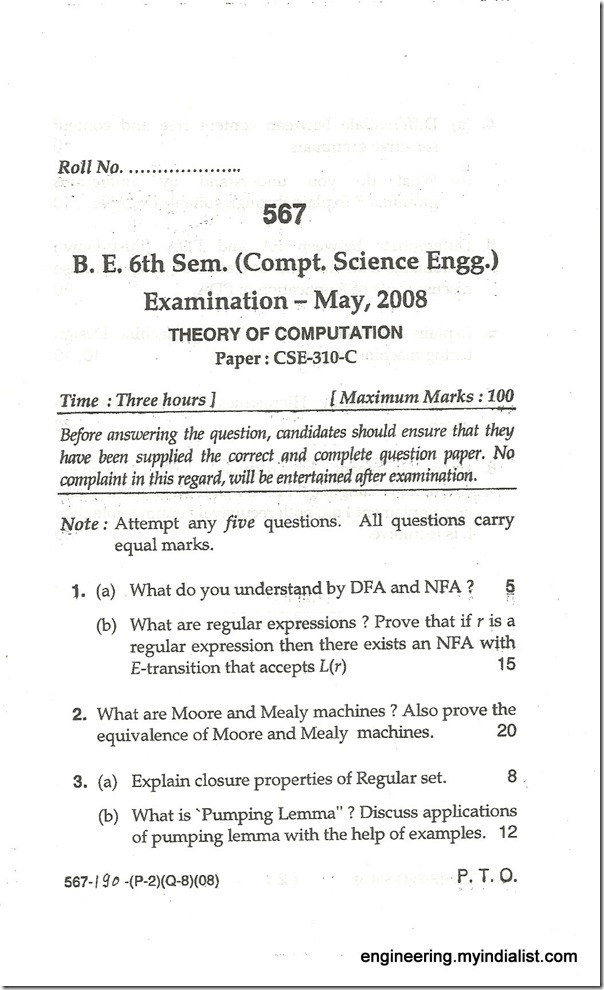 QUESTION PAPER 024