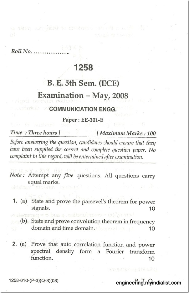 QUESTION PAPER 030