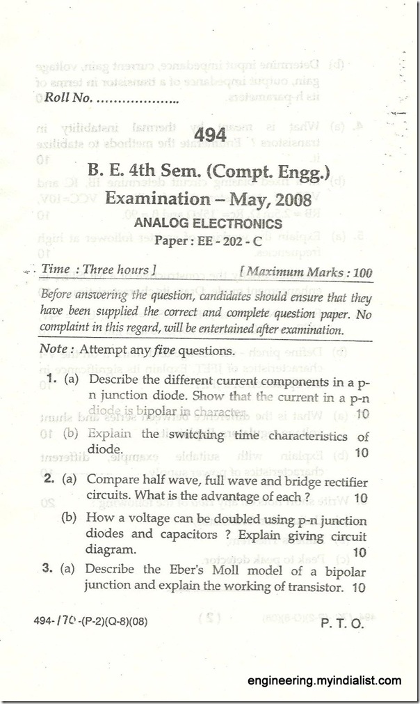 QUESTION PAPER 034