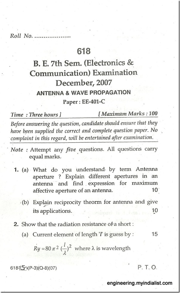 QUESTION PAPER 040